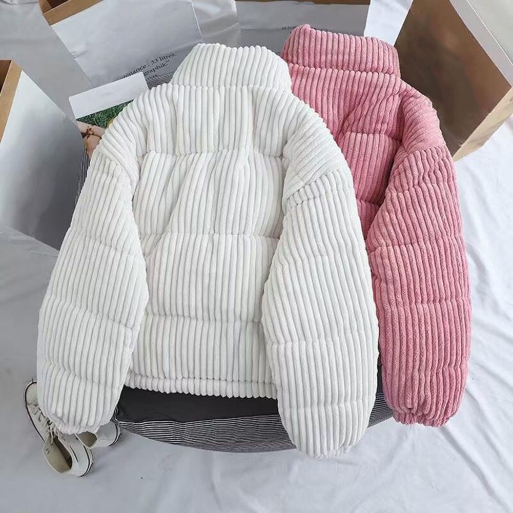 Puffer Jacket Women Down - 폴리에스테르 푸퍼 재킷 여성용 코듀로이 푸퍼