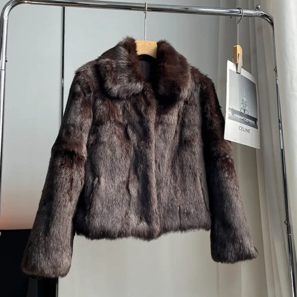 Winter Clothing Store - 천연 토끼털 코트 여성용 신상 가을