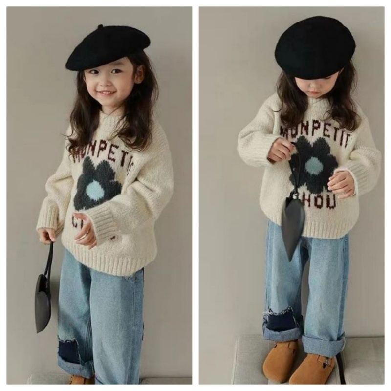 Winter Clothing Store - 부드러운 라운드 넥 아동복 가게 소녀용