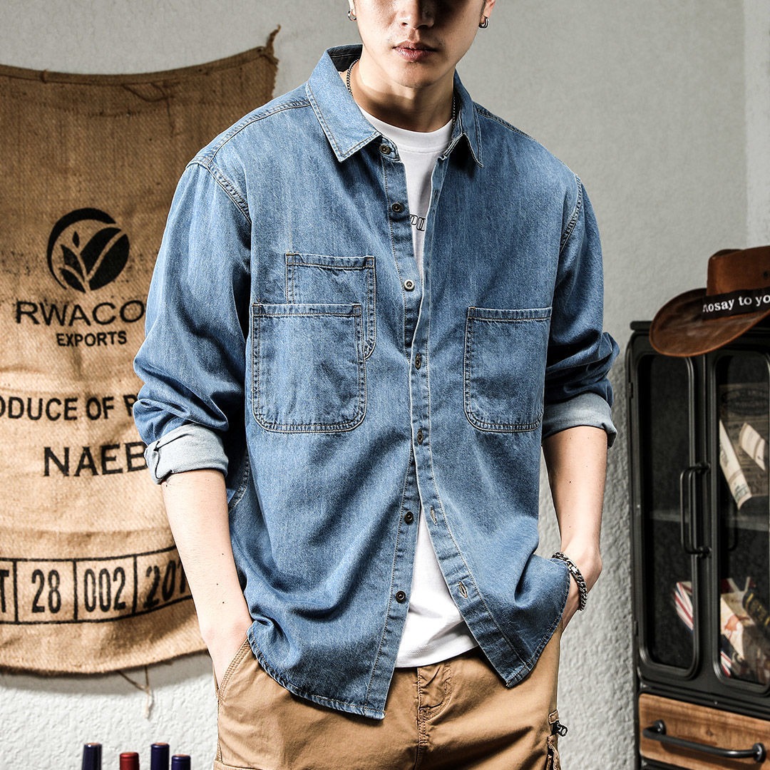 Winter Clothing Stores - 봄철 러피언 스타일 멋진 데님 툴링