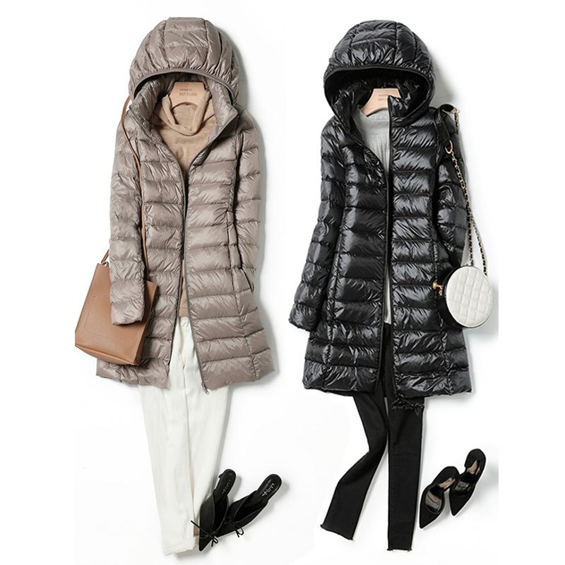 Puffer Jacket Women Down - 여성용 X롱 오피스룩 헤어캡 탈부착 푸퍼