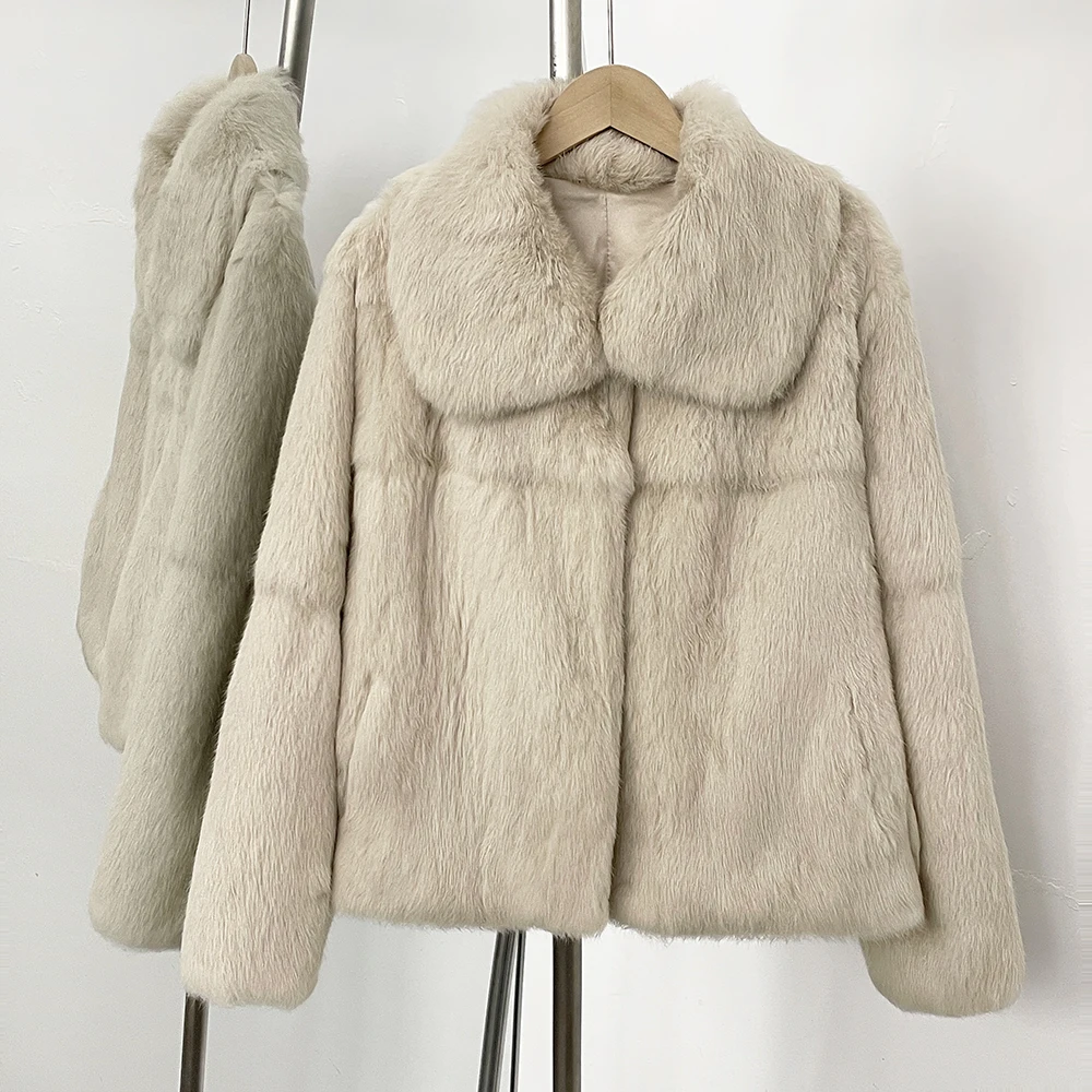 Winter Clothing Store - 2025 신상 숏 내추럴 래빗 퍼