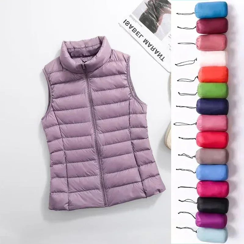 Puffer Jacket Women Down - 11 가지 색상 여성 조끼 2023