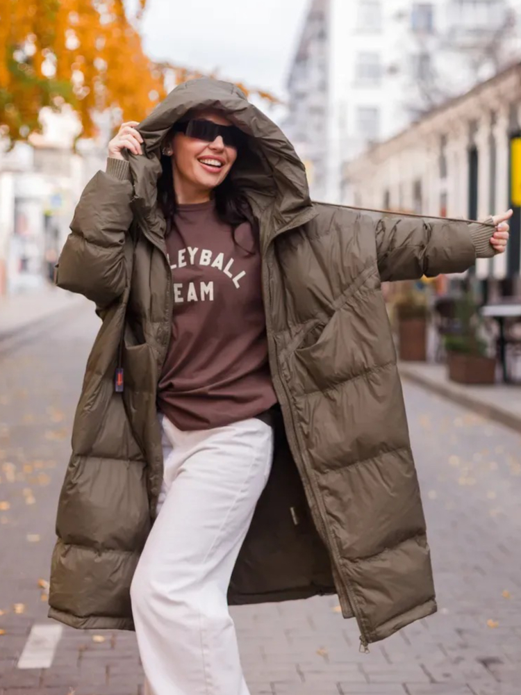 Puffer Jacket Women Down - 여성용 다운 재킷 겨울 오버사이즈 롱