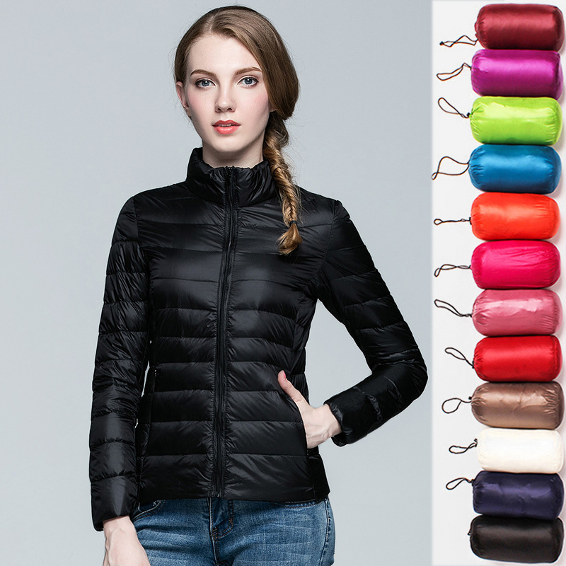 Puffer Jacket Women Down - 2025 여성용 숏 패딩 점퍼, 새로운