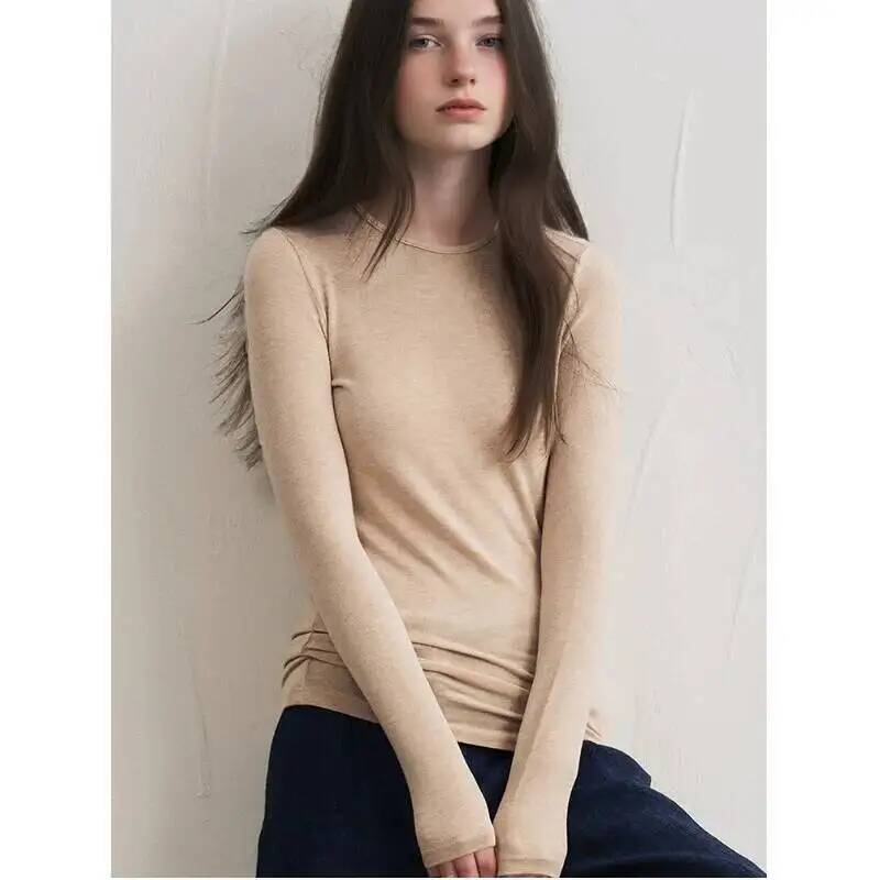 Winter Clothing For Women - 여성 캐시미어 혼합 긴소매 상의 가을