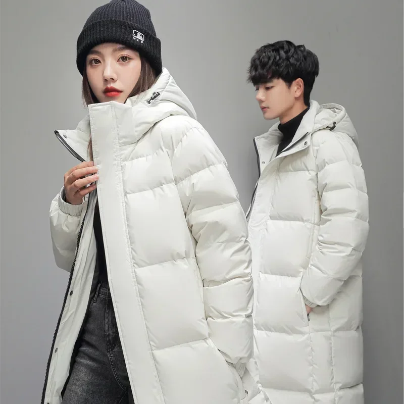 남녀공용 롱 퍼퍼 재킷, 후드 캐주얼 덕 다운 코트,  - Puffer Jacket Women Down 리뷰 및 가격