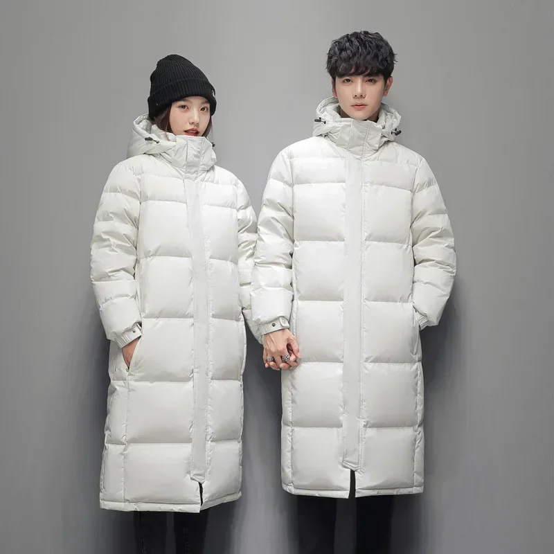 남녀공용 롱 퍼퍼 재킷, 후드 캐주얼 덕 다운 코트,  - Puffer Jacket Women Down 리뷰 및 가격