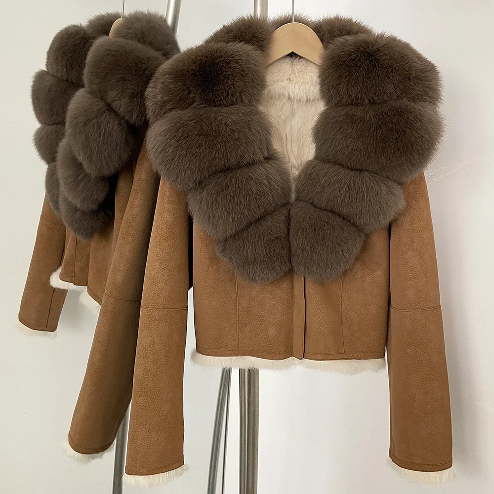 2025 가을 겨울 신상 모피 재킷 천연 여우털 칼라  - Winter Clothing Store 리뷰 및 가격