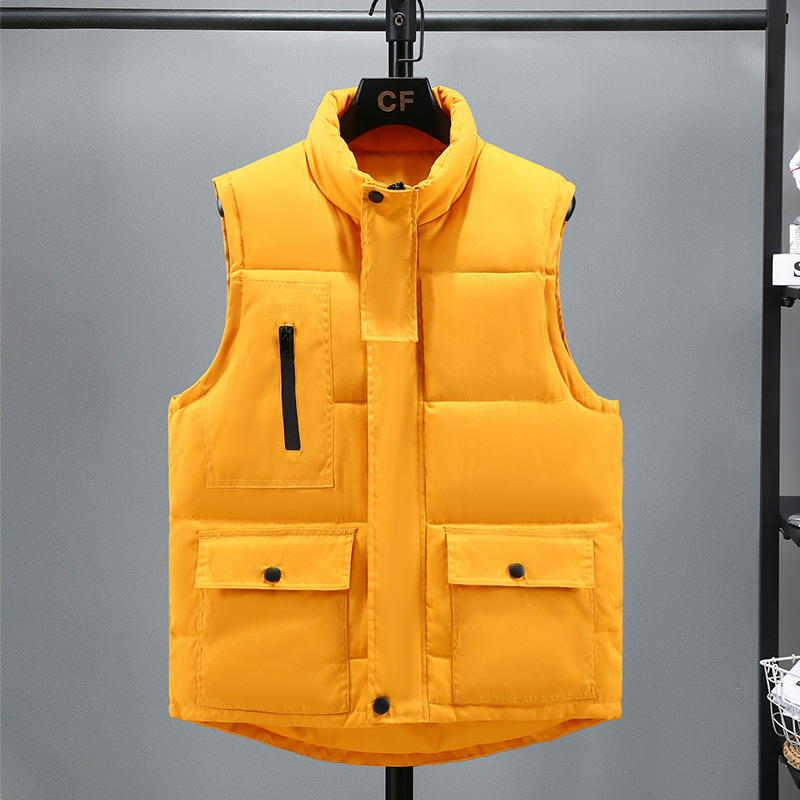 남성 작업복 패딩 조끼 스탠드 칼라 멀티 포켓 민소매  - Padded Vest Gilet 리뷰 및 가격