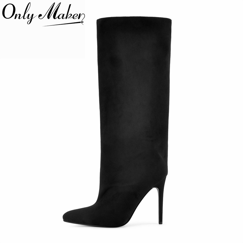 Onlymaker 블랙 페이크 스웨이드 니하이 부츠 와 - Winter Clothing For Women 리뷰 및 가격