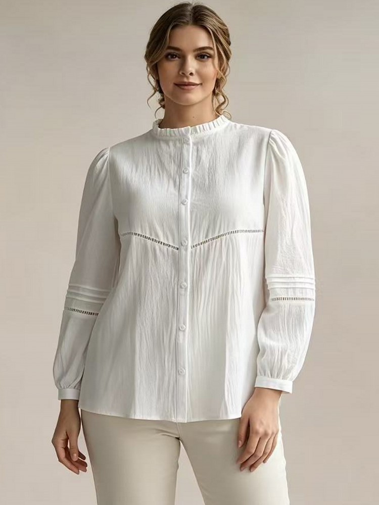 L-5XL 플러스 사이즈 가을 봄 패션 우아한 화이트  - Winter Clothing Plus Size 리뷰 및 가격