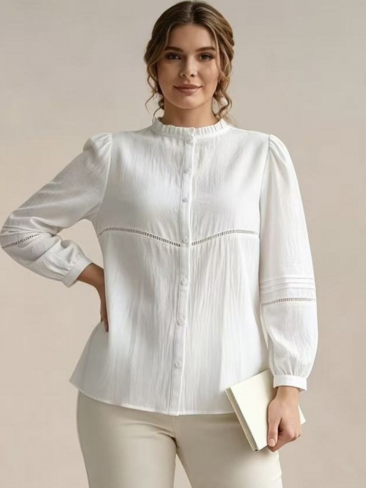 L-5XL 플러스 사이즈 가을 봄 패션 우아한 화이트  - Winter Clothing Plus Size 리뷰 및 가격