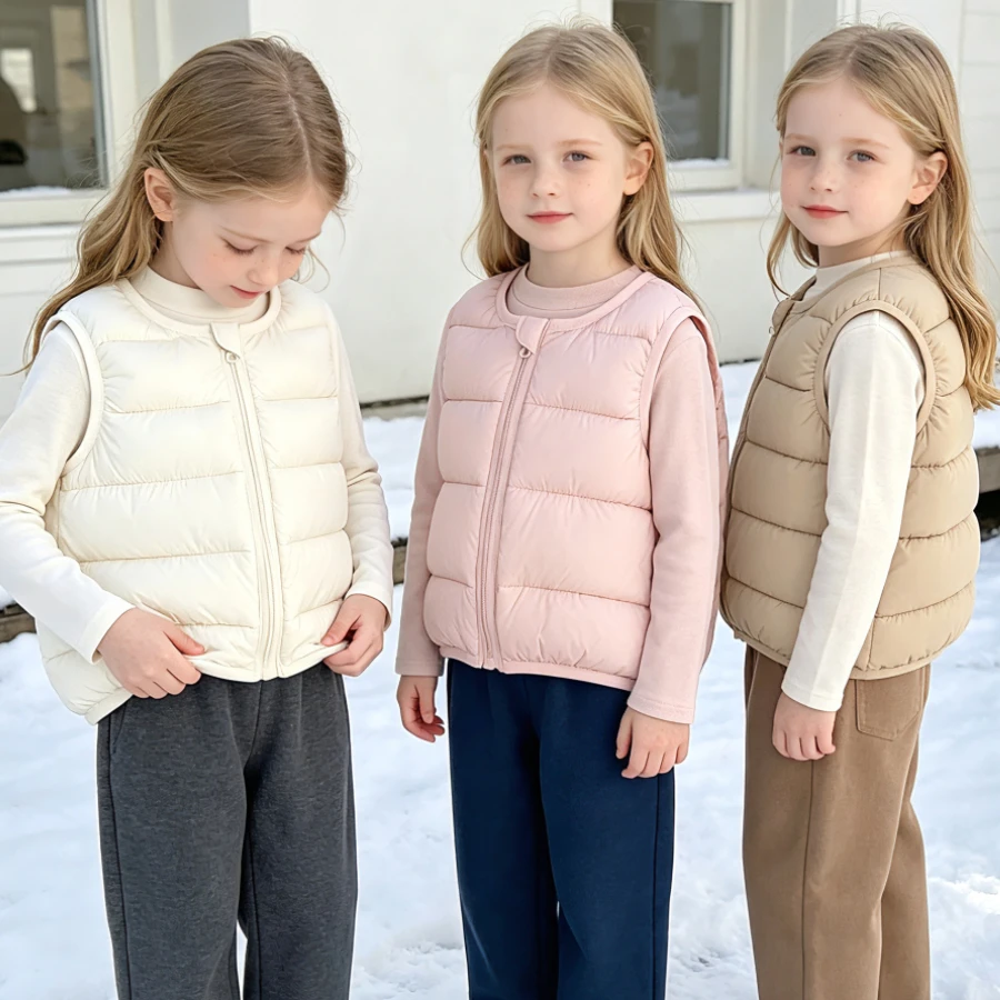 유아용 어린이용 경량 패딩 조끼 라운드 넥 지퍼업 민소 - Padded Vest Gilet 리뷰 및 가격
