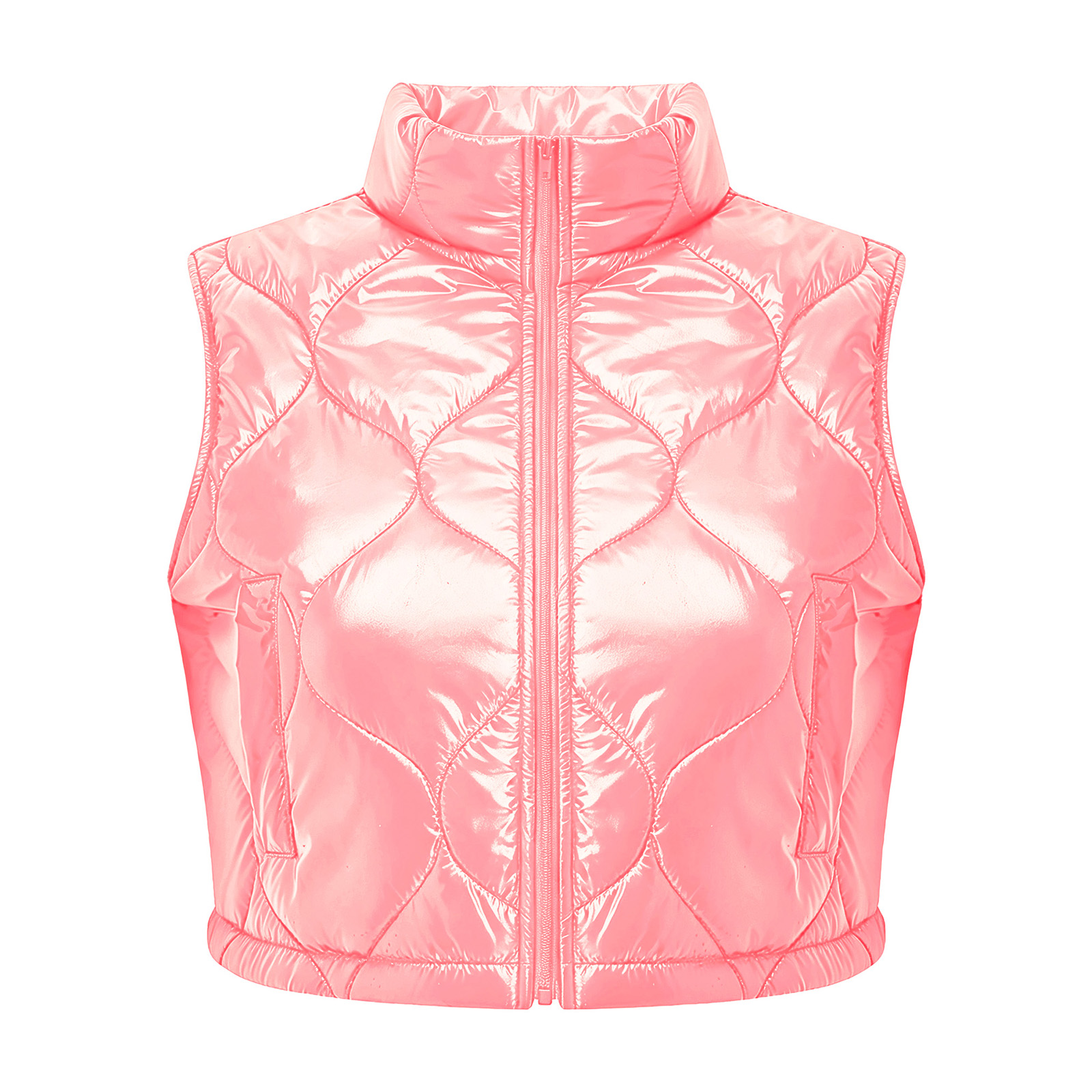 여성용 숏 코트 조끼 민소매 숏 코튼 패딩 재킷 아우터 - Padded Vest Gilet 리뷰 및 가격