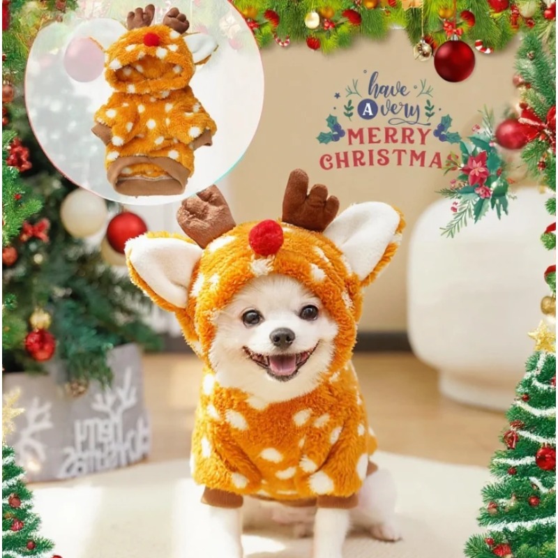 1개 귀여운 크리스마스 순록 애완동물 의류는 크리스마스 - Winter Clothing Must Haves 리뷰 및 가격