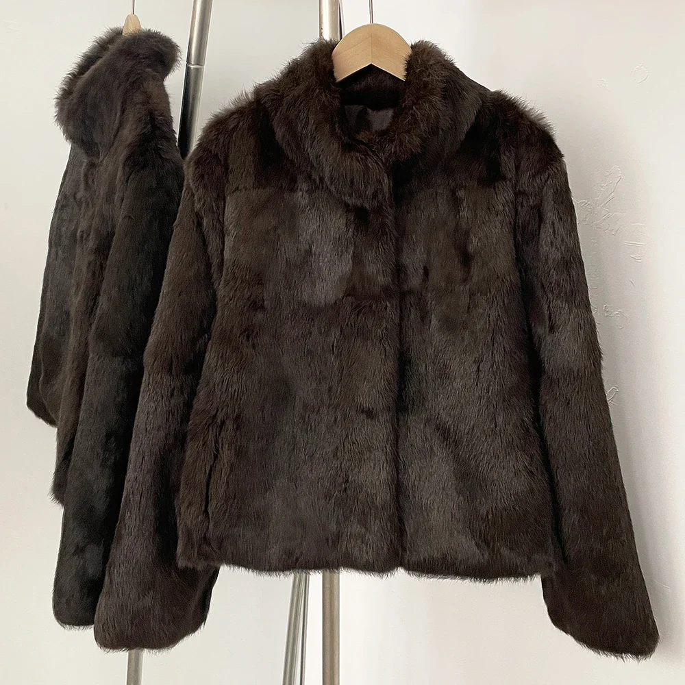 2025 신상 가을 겨울 여성 천연 토끼털 코트 겨울  - Winter Clothing Store 리뷰 및 가격