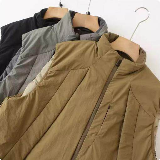 아메리칸 레트로 테크웨어 스탠드 칼라 지퍼 조끼 유니섹 - Padded Vest Gilet 리뷰 및 가격