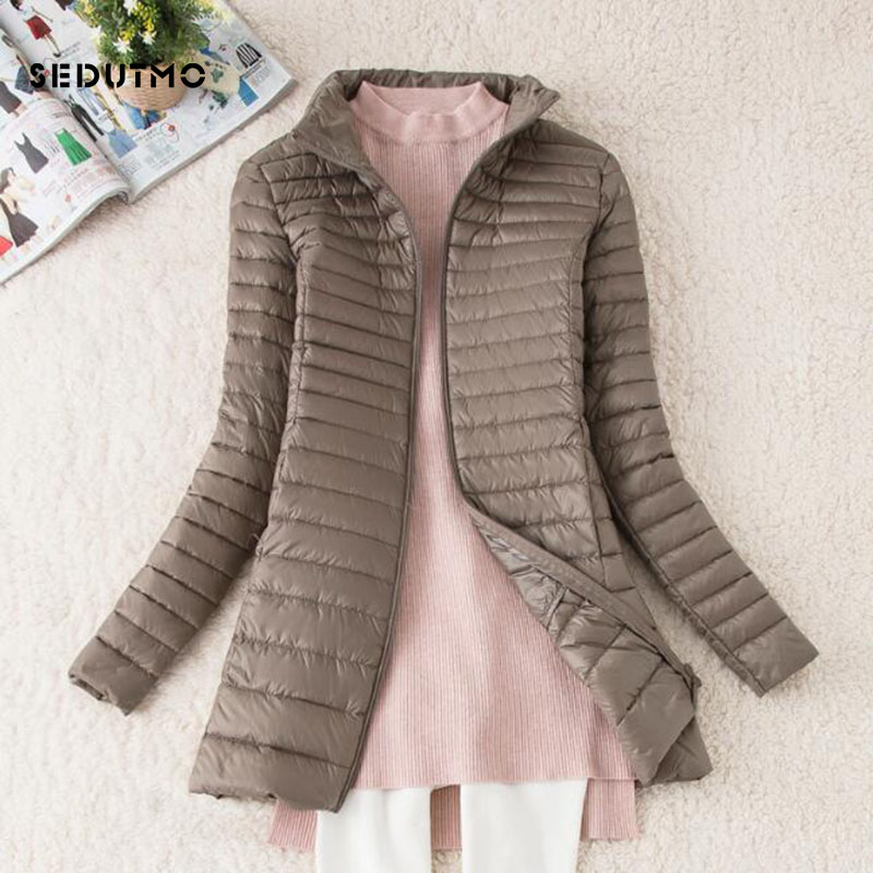 SEDUTMO 겨울 롱 여성용 다운 재킷, 초경량 덕  - Puffer Jacket Women Down 리뷰 및 가격
