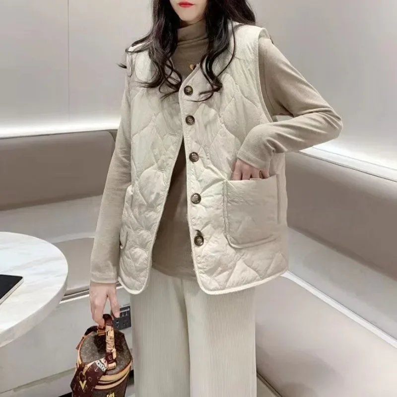 따뜻한 여성용 패딩 코튼 조끼 퀼팅 한국 스타일 트렌드 - Padded Vest Gilet 리뷰 및 가격