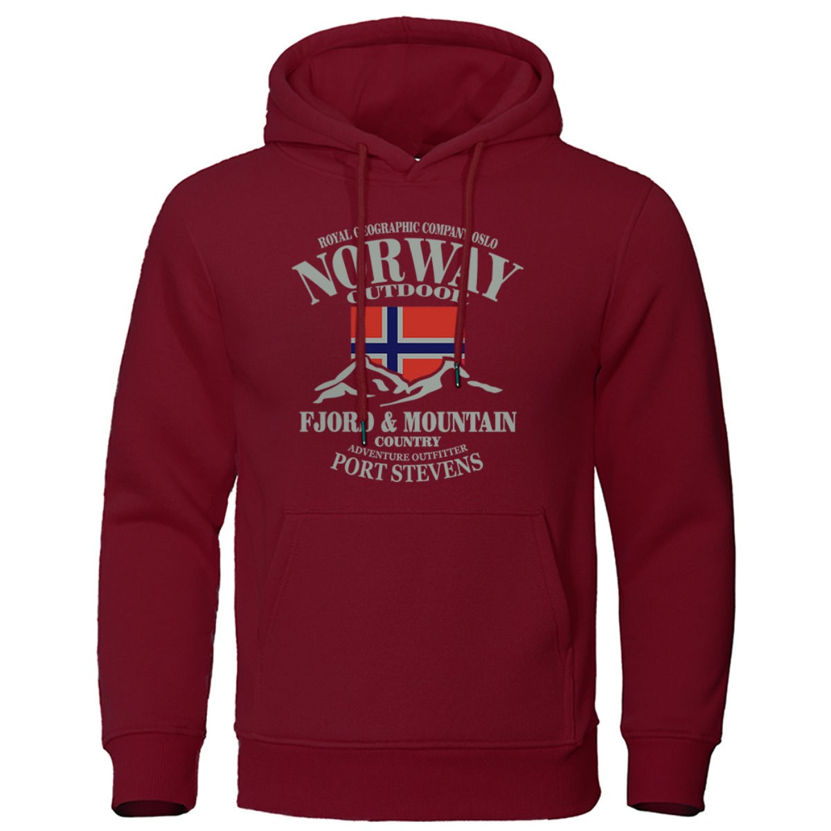 노르웨이 프린트 패션 고품질 후드티 오버사이즈 캐주얼  - Winter Clothing Norway 리뷰 및 가격