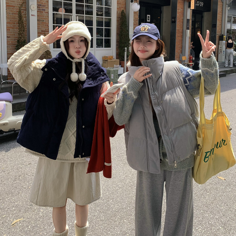 여성용 푸퍼 베스트 스탠드 칼라 숏 질레 지퍼업 캐주얼 - Padded Vest Gilet 리뷰 및 가격