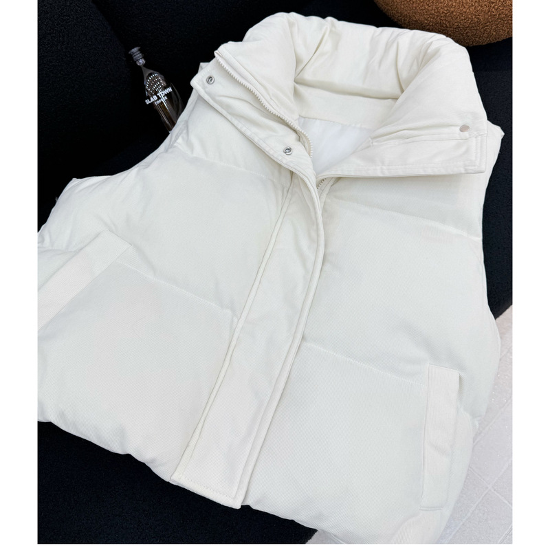 여성용 푸퍼 베스트 스탠드 칼라 숏 질레 지퍼업 캐주얼 - Padded Vest Gilet 리뷰 및 가격