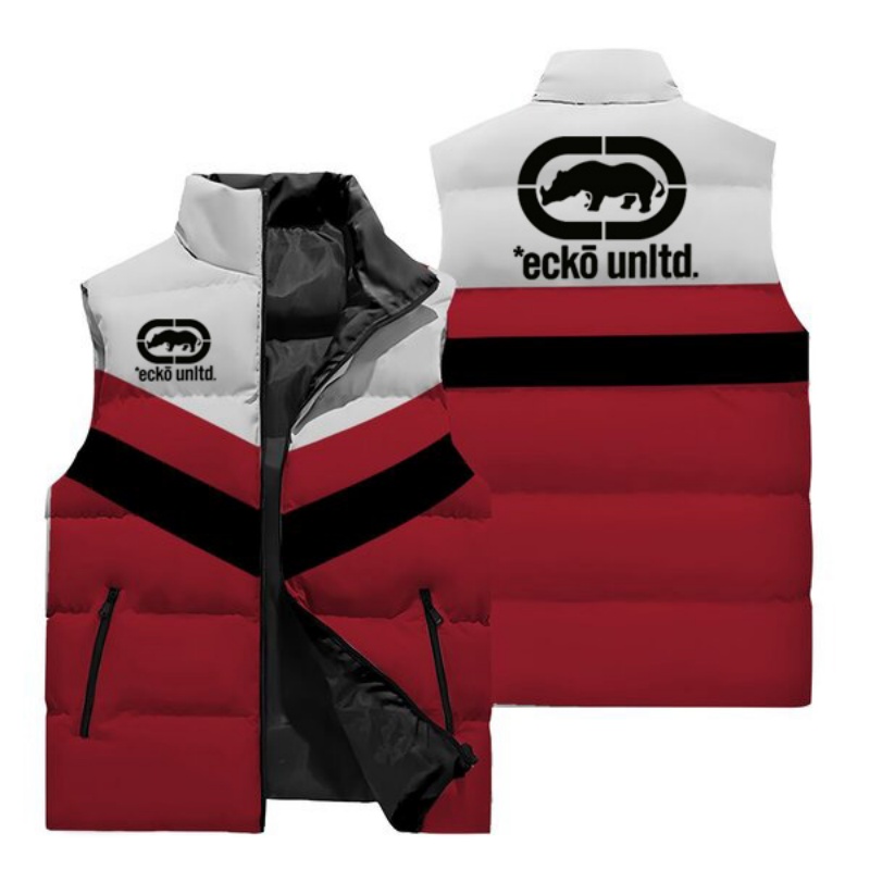 뉴 맨 라이노 로고 레오파드 프린트 패딩 베스트 패치워 - Padded Vest Gilet 리뷰 및 가격
