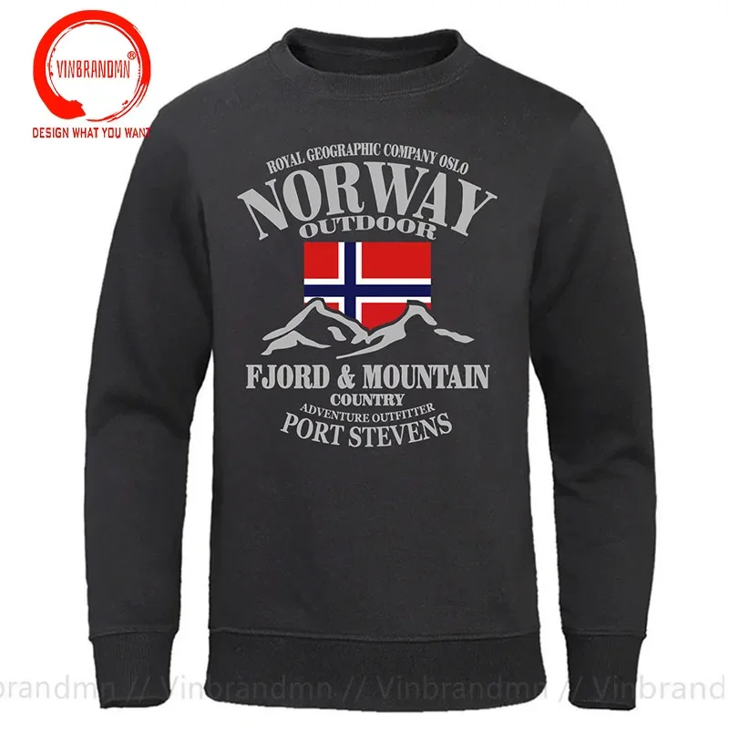 노르웨이 피요르드 마운틴 프린트 스웨터 남성용 후드 가 - Winter Clothing Norway 리뷰 및 가격