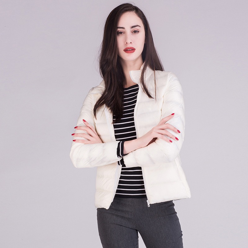 여성용 초경량 포장 가능한 퍼퍼 코트, 스탠드 칼라,  - Puffer Jacket Women Down 리뷰 및 가격