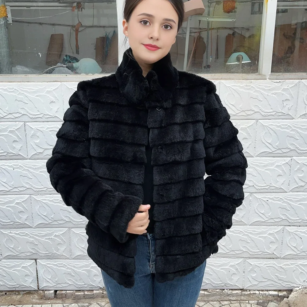 OFTBUY 토끼 진짜 모피 코트 따뜻한 진짜 가죽 모 - Winter Clothing Store 리뷰 및 가격
