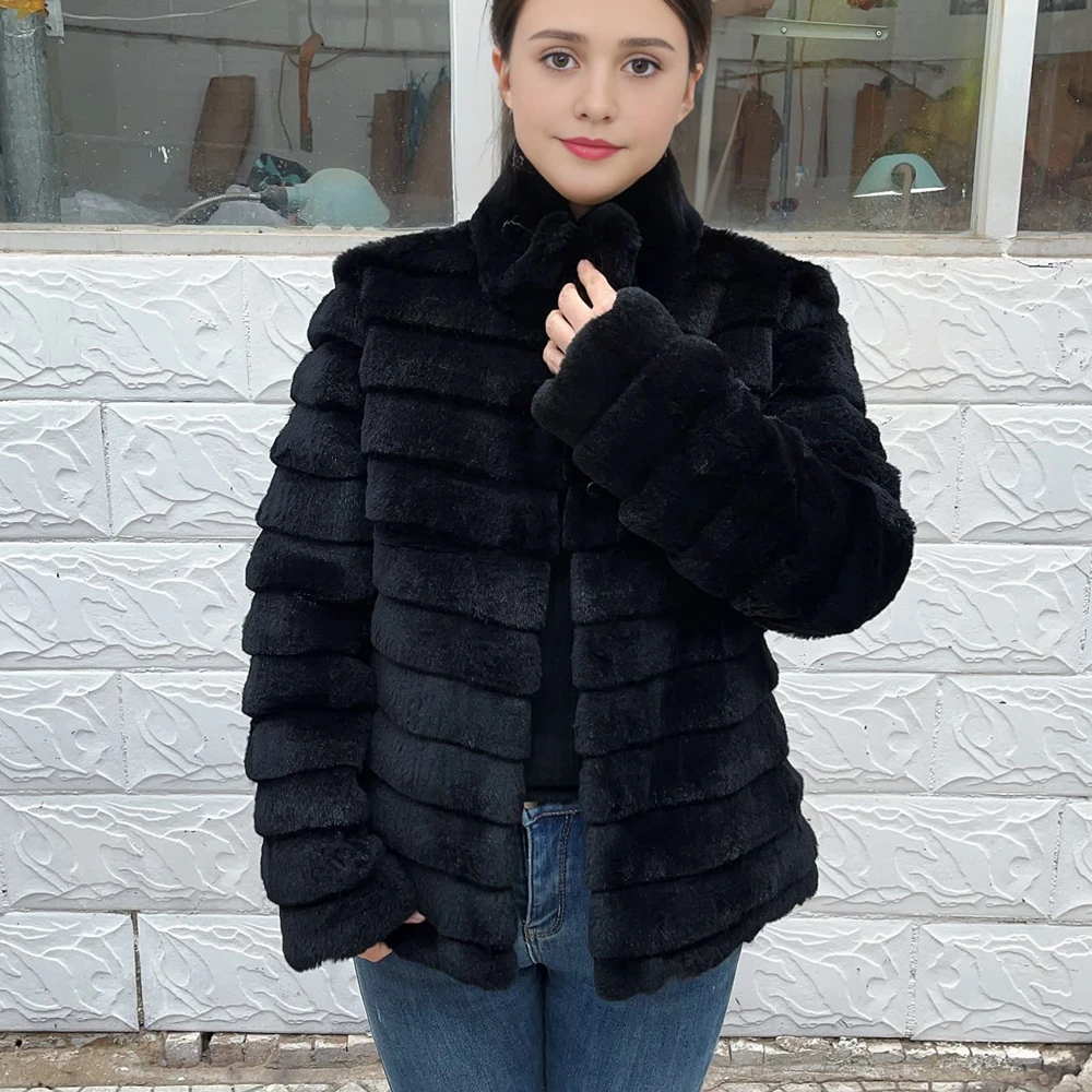 OFTBUY 토끼 진짜 모피 코트 따뜻한 진짜 가죽 모 - Winter Clothing Store 리뷰 및 가격