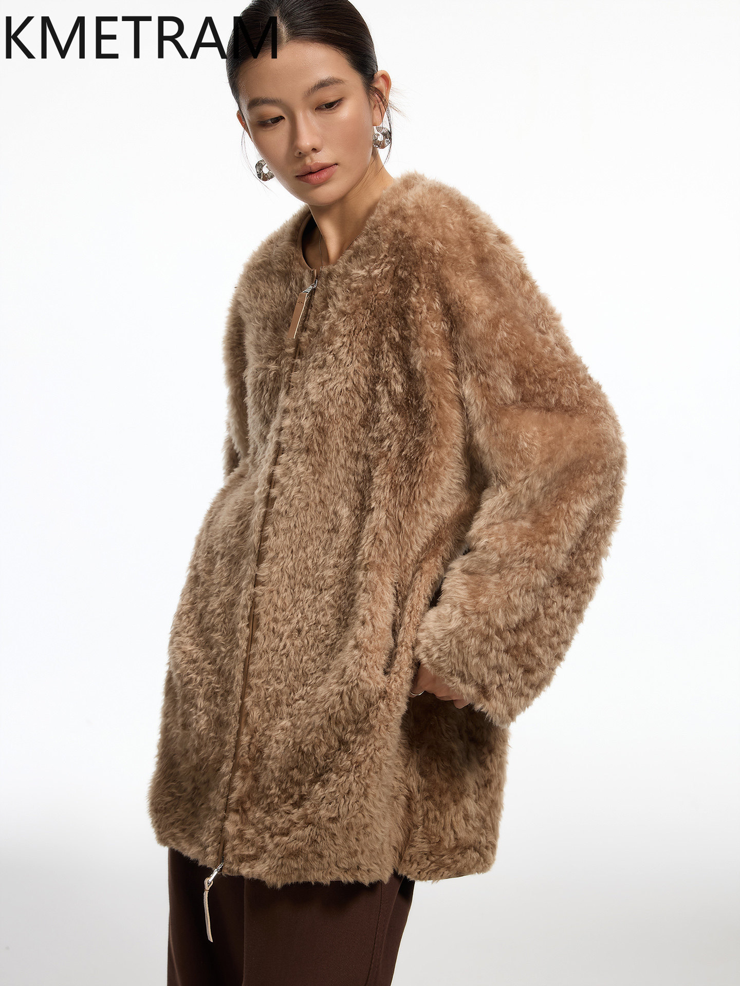 KMETRAM 천연 스페인 라콘 양가죽 울 부착 코트  - Winter Clothing In Spanish 리뷰 및 가격