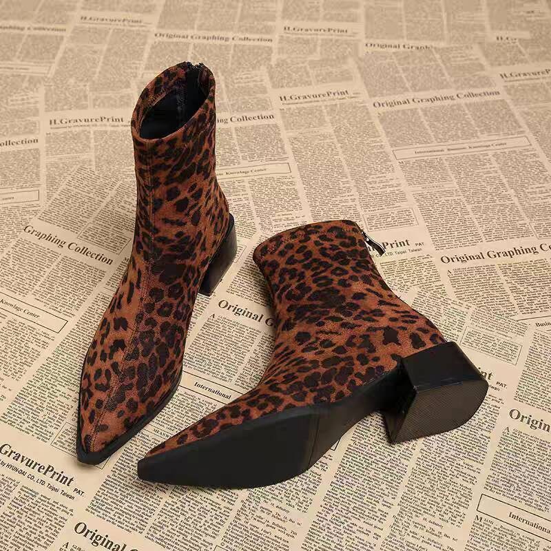 새로운 낮은 굽 여성 모던 앵클 부츠 패션 포인티드 토 - Winter Clothing For Women 리뷰 및 가격