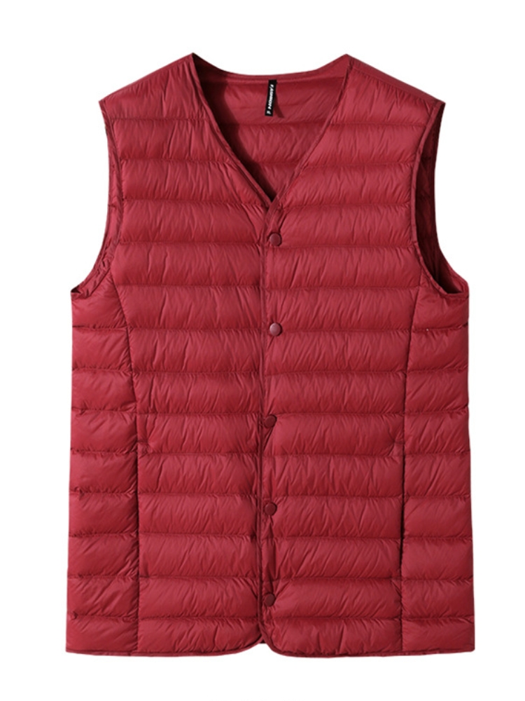 2023 새로운 겨울 v 넥 남성 조끼 80% 화이트  - Padded Vest Gilet 리뷰 및 가격