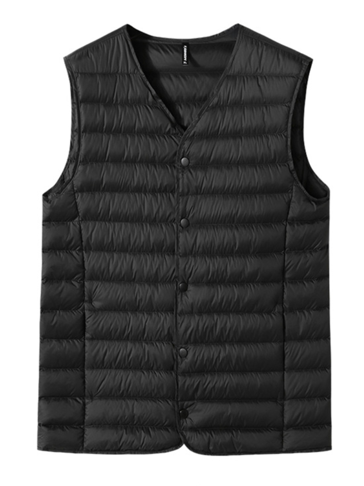 2023 새로운 겨울 v 넥 남성 조끼 80% 화이트  - Padded Vest Gilet 리뷰 및 가격