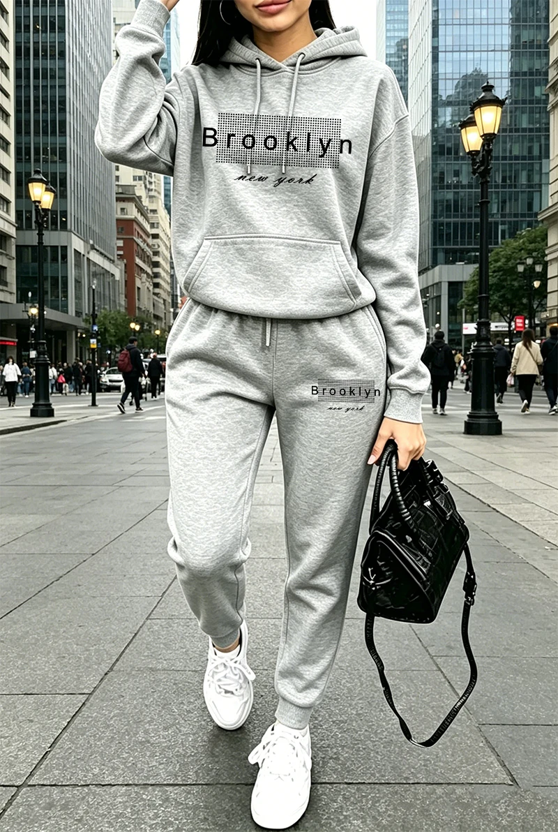 여성 트레이닝복 프린팅 캐주얼 후드티 스웨트셔츠 야외  - Winter Clothing For Women 리뷰 및 가격