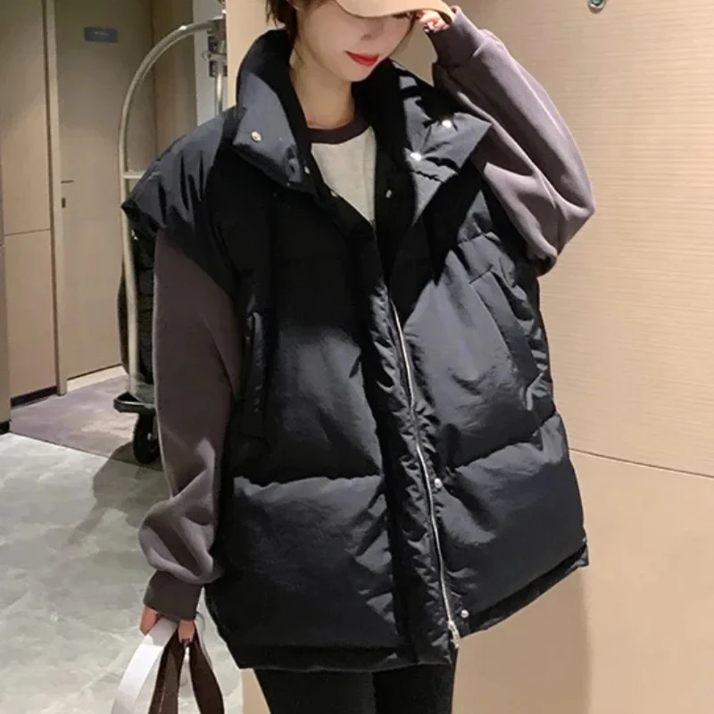 솔리드 컬러 지퍼 여성 조끼 예쁜 따뜻한 데미시즌 여성 - Padded Vest Gilet 리뷰 및 가격