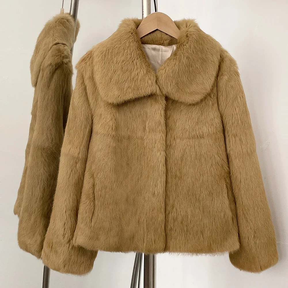 2025 신상 숏 내추럴 래빗 퍼 재킷 가을 겨울 여성 - Winter Clothing Store 리뷰 및 가격