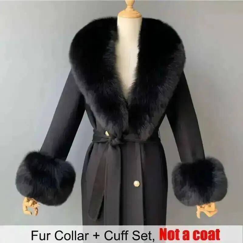 리얼 모피 칼라와 커프스 세트 겨울 코트 액세서리 여성 - Winter Clothing Deals 리뷰 및 가격