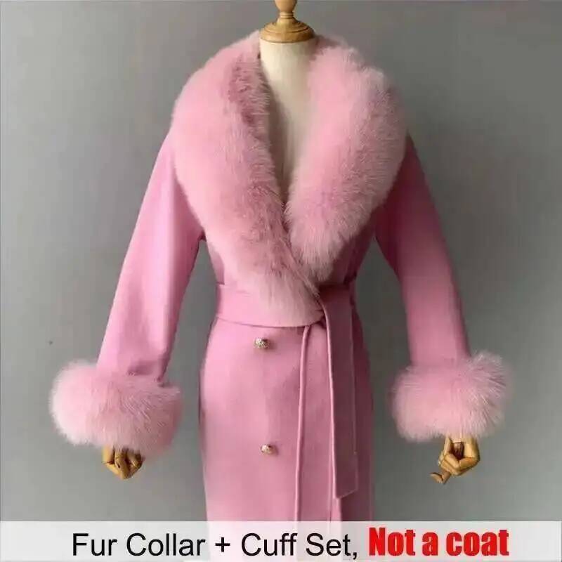 리얼 모피 칼라와 커프스 세트 겨울 코트 액세서리 여성 - Winter Clothing Deals 리뷰 및 가격