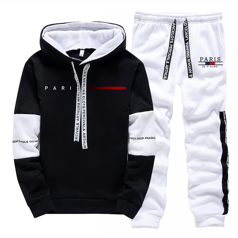 남성 트레이닝복 패션 캐주얼 후드 스웨트셔츠 야외 스포 - Winter Clothing Fashion 리뷰 및 가격