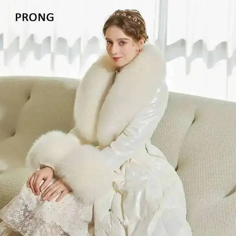 100% 진짜 여우 모피 칼라 겨울 코트 재킷, 모피  - Winter Clothing Deals 리뷰 및 가격