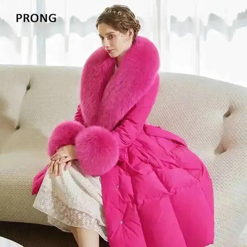 100% 진짜 여우 모피 칼라 겨울 코트 재킷, 모피  - Winter Clothing Deals 리뷰 및 가격