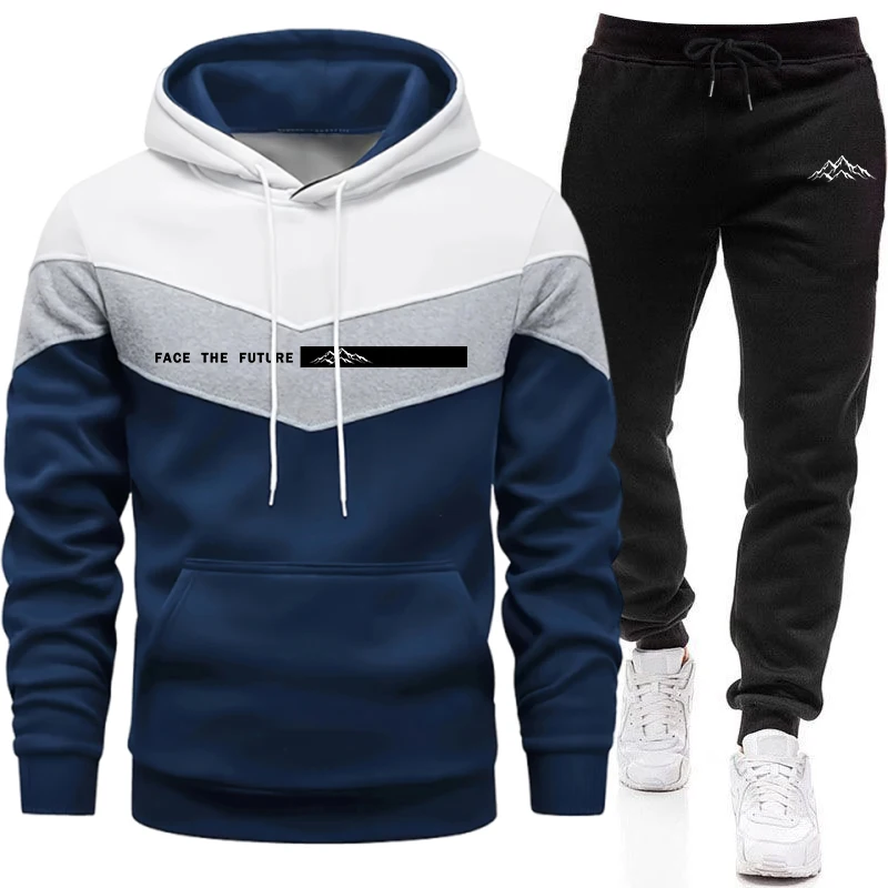 트랙슈트 남성 패션 캐주얼 후드 스웨트셔츠 야외 스포츠 - Winter Clothing Fashion 리뷰 및 가격
