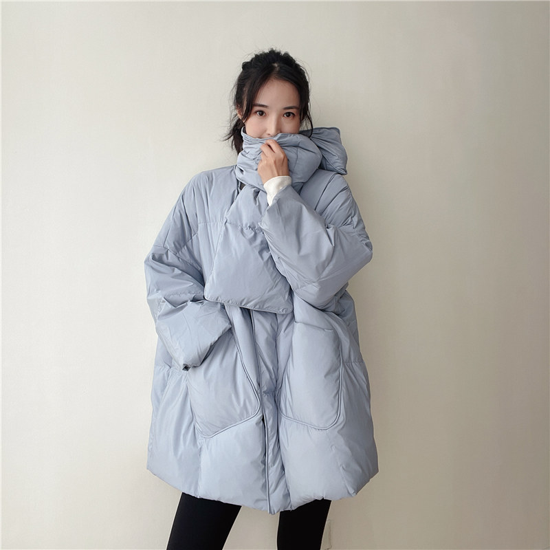 겨울 따뜻한 다운 재킷 후드 스카프 여성용 두꺼운 화이 - Puffer Jacket Women Down 리뷰 및 가격