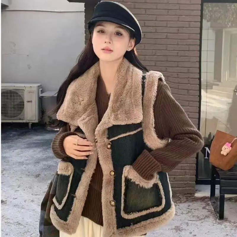레이디 밍크 벨벳 질레트 가벼운 패딩 스플라이싱 코트  - Padded Vest Gilet 리뷰 및 가격