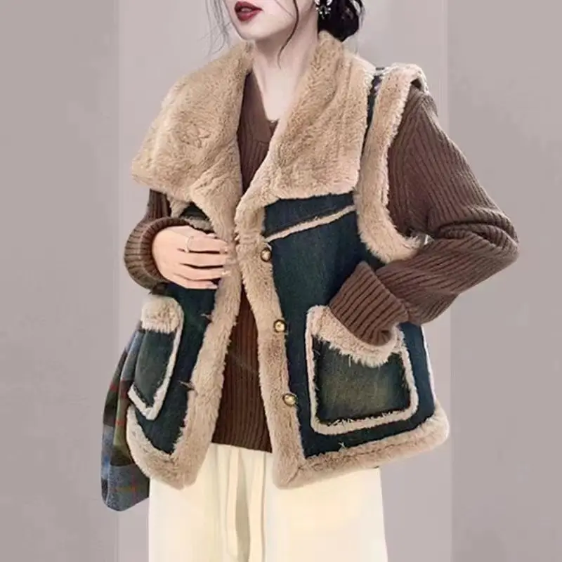 레이디 밍크 벨벳 질레트 가벼운 패딩 스플라이싱 코트  - Padded Vest Gilet 리뷰 및 가격