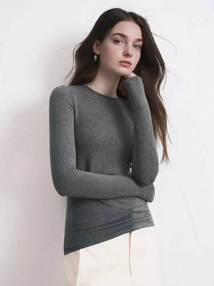 여성 캐시미어 혼합 긴소매 상의 가을 겨울 부드러운 모 - Winter Clothing For Women 리뷰 및 가격