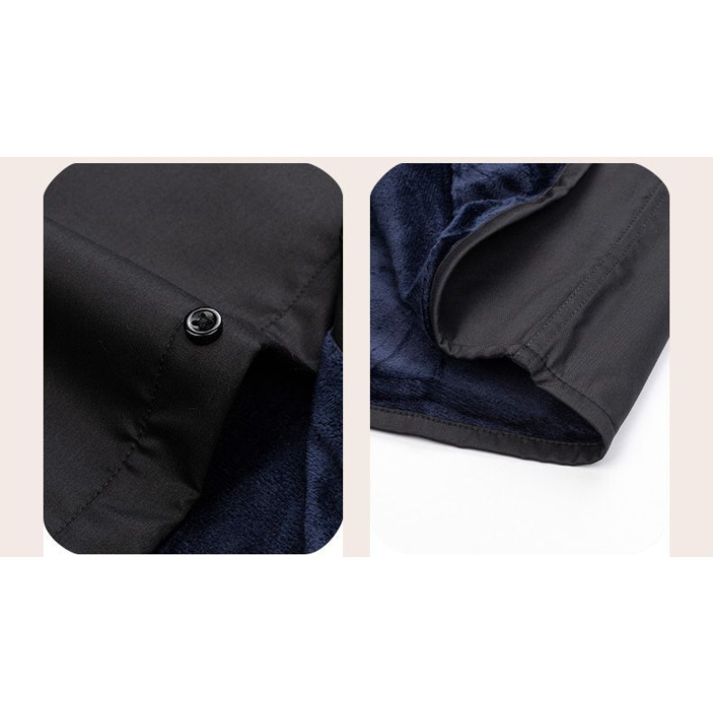 남성용 긴팔 탭 칼라 성직자 셔츠, 벨벳 따뜻한 착용, - Winter Clothing In Spanish 리뷰 및 가격